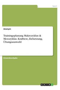 Trainingsplanung Makrozyklus & Mesozyklus. Krafttest, Zielsetzung, Übungsauswahl