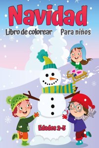 Libro para colorear de Navidad para niños de 2 a 5 años.