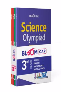 Arihant Bloom CAP Olympiad Science, Social Studies, Mathematics, English Class 3 (Set of 4 books)