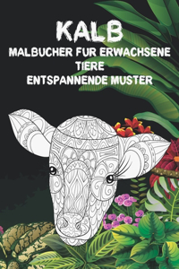 Malbücher für Erwachsene - Entspannende Muster - Tiere - Kalb