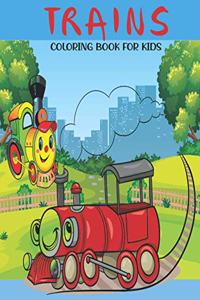 Trains Coloring Book For Kids