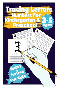 Tracing Letters Numbers For Kindergarten & Preschool ages 3-5