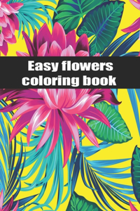 Easy flower coloring book