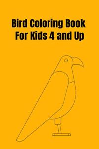 Bird Coloring Book For Kids 4 and Up