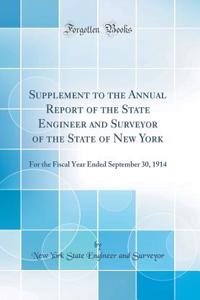 Supplement to the Annual Report of the State Engineer and Surveyor of the State of New York: For the Fiscal Year Ended September 30, 1914 (Classic Reprint)