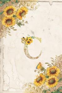 Vintage Sunflower Notebook