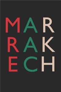 Marrakech Notebook - Morocco Gift - Colorful Marrakech Journey Diary - Morocco Travel Journal