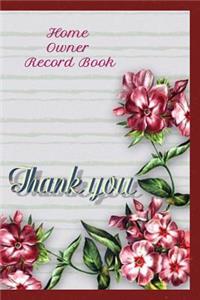 Home Owners Record Book