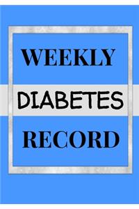 Weekly Diabetes Record