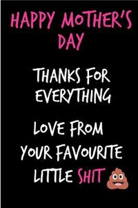 Happy Mothers Day, Thanks for Everything, Love from