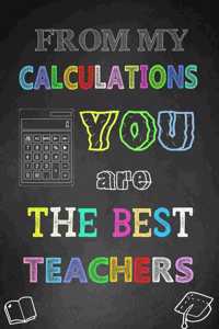 From My Calculations, You Are The Best Teacher
