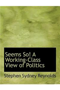 Seems So! a Working-Class View of Politics