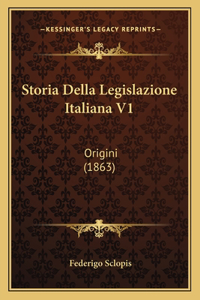 Storia Della Legislazione Italiana V1