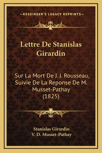 Lettre De Stanislas Girardin