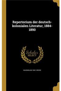Repertorium der deutsch-kolonialen Literatur, 1884-1890
