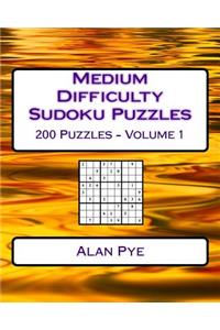 Medium Difficulty Sudoku Puzzles Volume 1