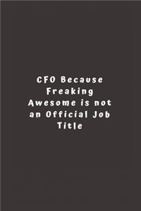 CFO Because Freaking Awesome is not an Official Job Title