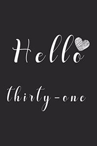 Hello thirty-one