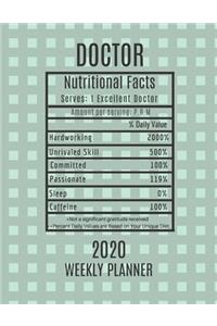 Doctor Weekly Planner 2020 - Nutritional Facts
