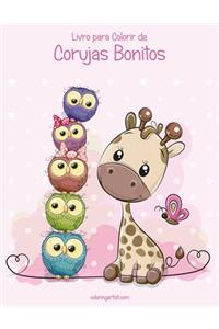 Livro para Colorir de Corujas Bonitos