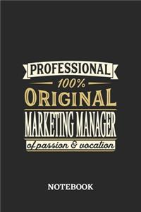 Professional Original Marketing Manager Notebook of Passion and Vocation