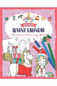 Unicorn Advent Calendar Christmas Colouring Book
