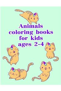 Animals coloring books for kids ages 2-4