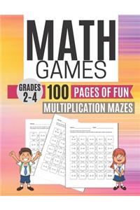 Math Games MULTIPLICATION MAZES 100 Pages of Fun Grades 2-4