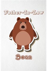 Father-In-Law Bear A5 Lined Notebook 110 Pages