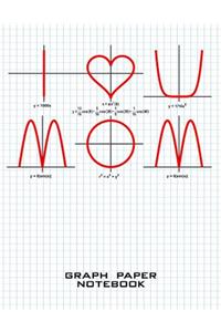 I Love You Mom Equation Graph Paper Notebook