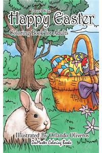 Happy Easter Coloring Book for Adults Travel Size