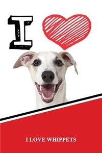 I Love Whippets: Draw and Write Notebook Journal Diary Featuring 120 Pages 6x9