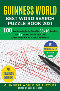 Guinness World Best Word Search Puzzle Book 2021 #1 Mini Format Medium Level