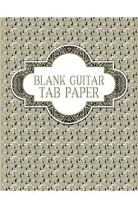 Blank Guitar Tab Paper