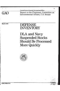 Defense Inventory: Dla and Navy Suspended Stocks Should Be Processed More Quickly