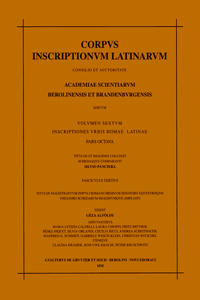 Titulos Magistratuum Populi Romani Ordinum Senatorii Equestrisque Thesauro Schedarum Imagiumque Ampliato