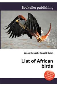 List of African Birds