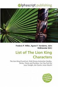List of the Lion King Characters