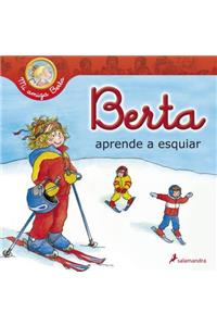 Berta aprende a esquiar