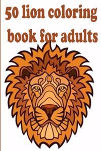 50 lion coloring book for adults