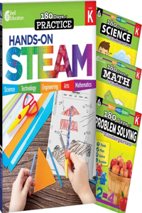 180 Days(tm) Steam, Science, Math, & Problem Solving Grade K: 4-Book Set