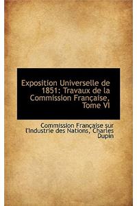 Exposition Universelle de 1851: Travaux de La Commission Fran Aise, Tome VI