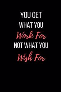 You Get What You Work For Not What You Wish For