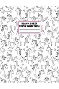 Blank Sheet Music Notebook