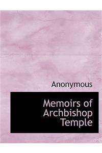 Memoirs of Archbishop Temple