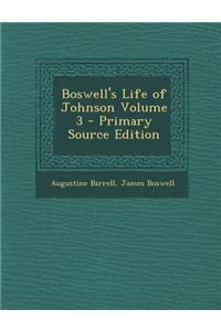 Boswell's Life of Johnson Volume 3