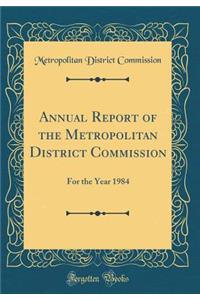 Annual Report of the Metropolitan District Commission