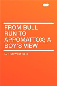 From Bull Run to Appomattox; A Boy's View