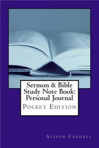 Sermon & Bible Study Note Book
