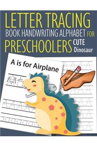 Letter Tracing Book Handwriting Alphabet for Preschoolers Cute Dinosaur